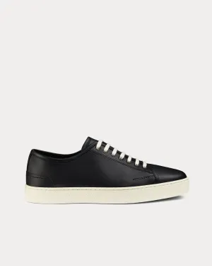 Stockwell Calf Leather Black Low Top Sneakers