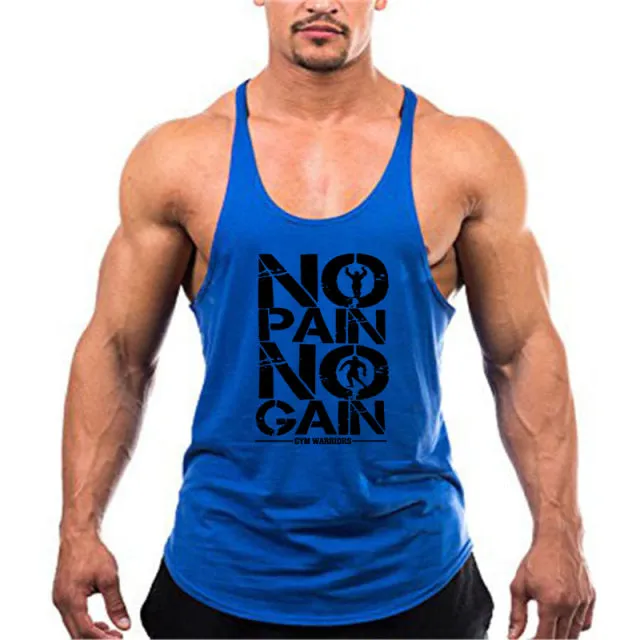 Summer Y Back Gym Stringer Tank Top Men Cotton Clothing Bodybuilding Sleeveless Shirt