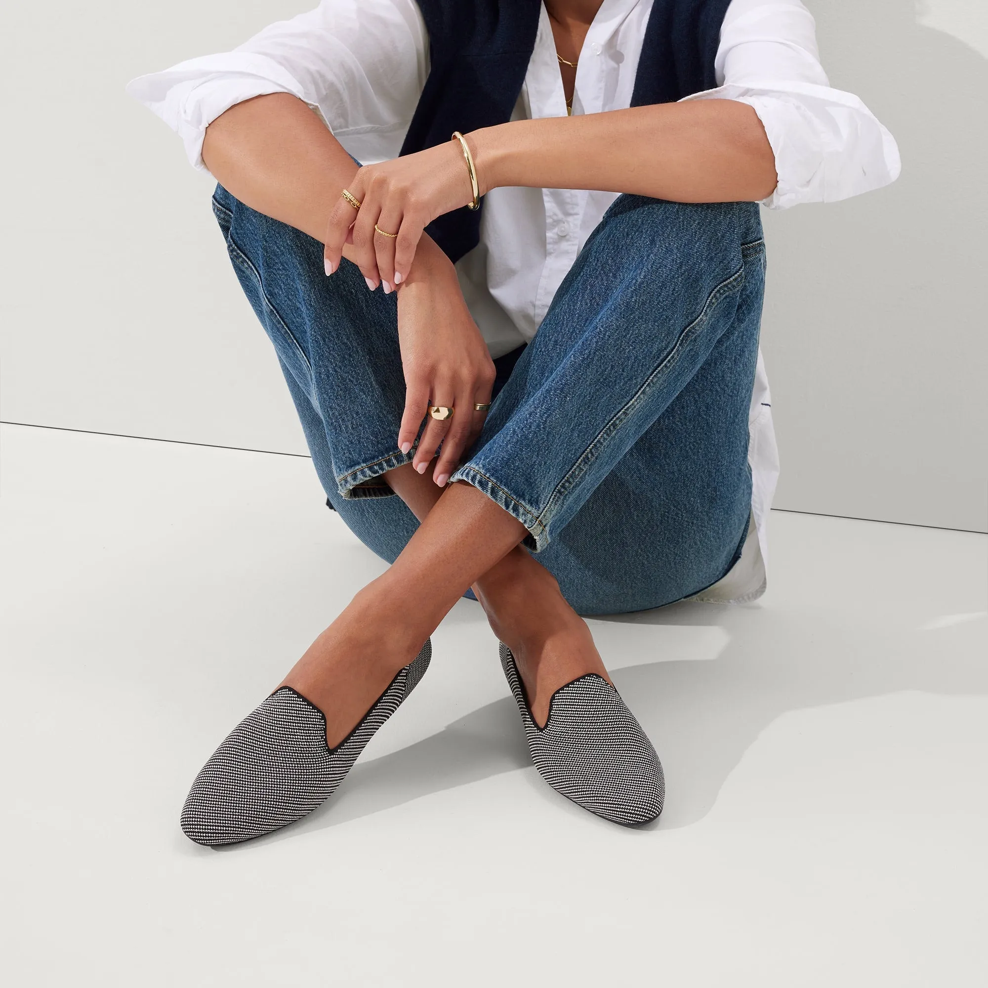The Almond Loafer - Black Twill