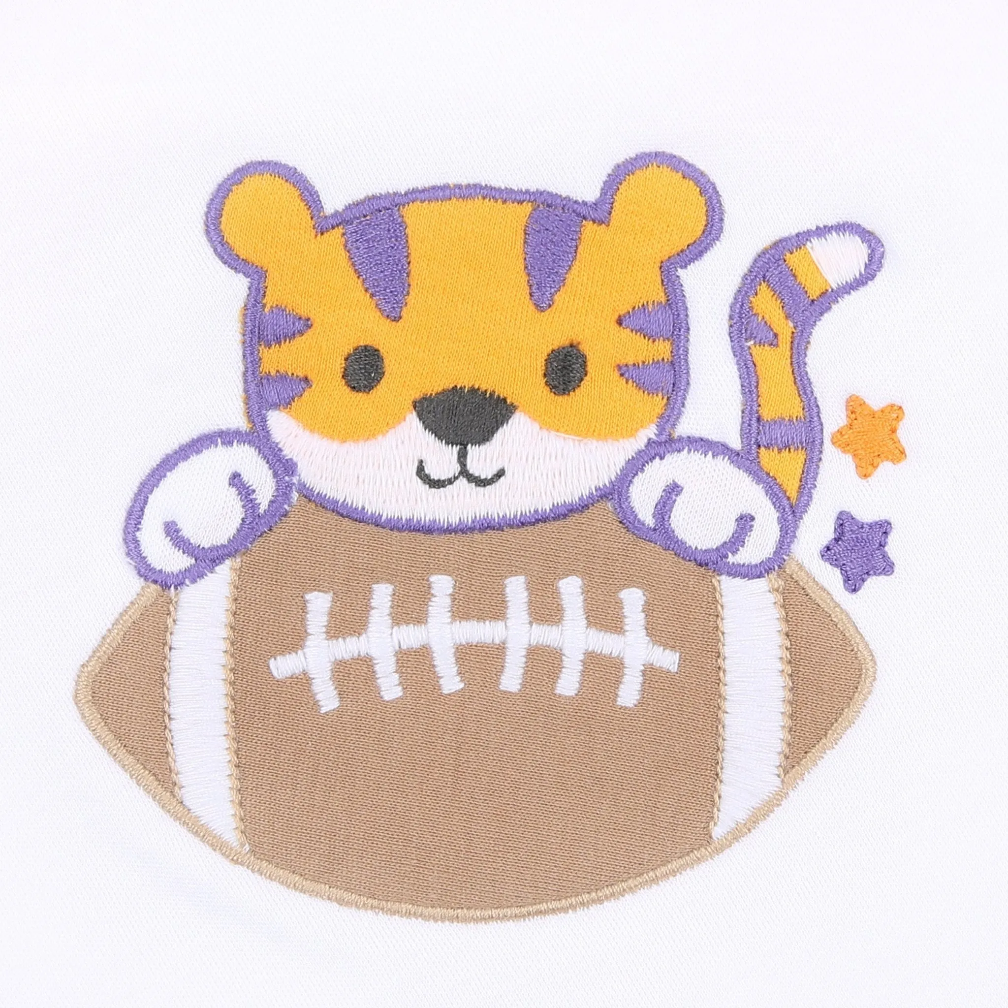 Tiger Football Short Set - Orange/Purple
