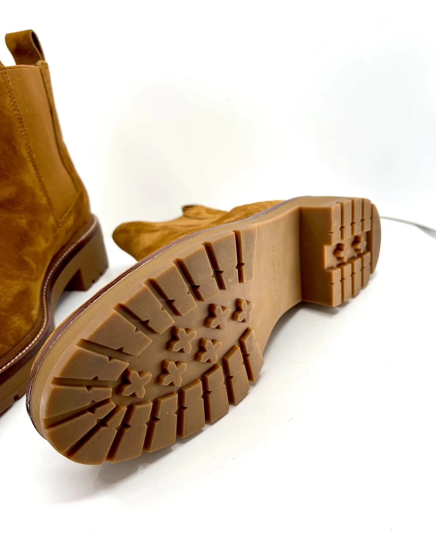 TORY BURCH CHELSEA LUG SOLE SUEDE BOOTS