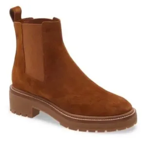 TORY BURCH CHELSEA LUG SOLE SUEDE BOOTS
