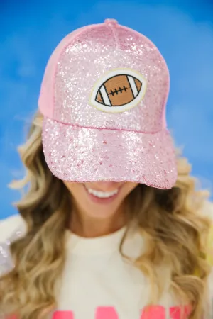 TOUCHDOWN PINK GLITTER HAT