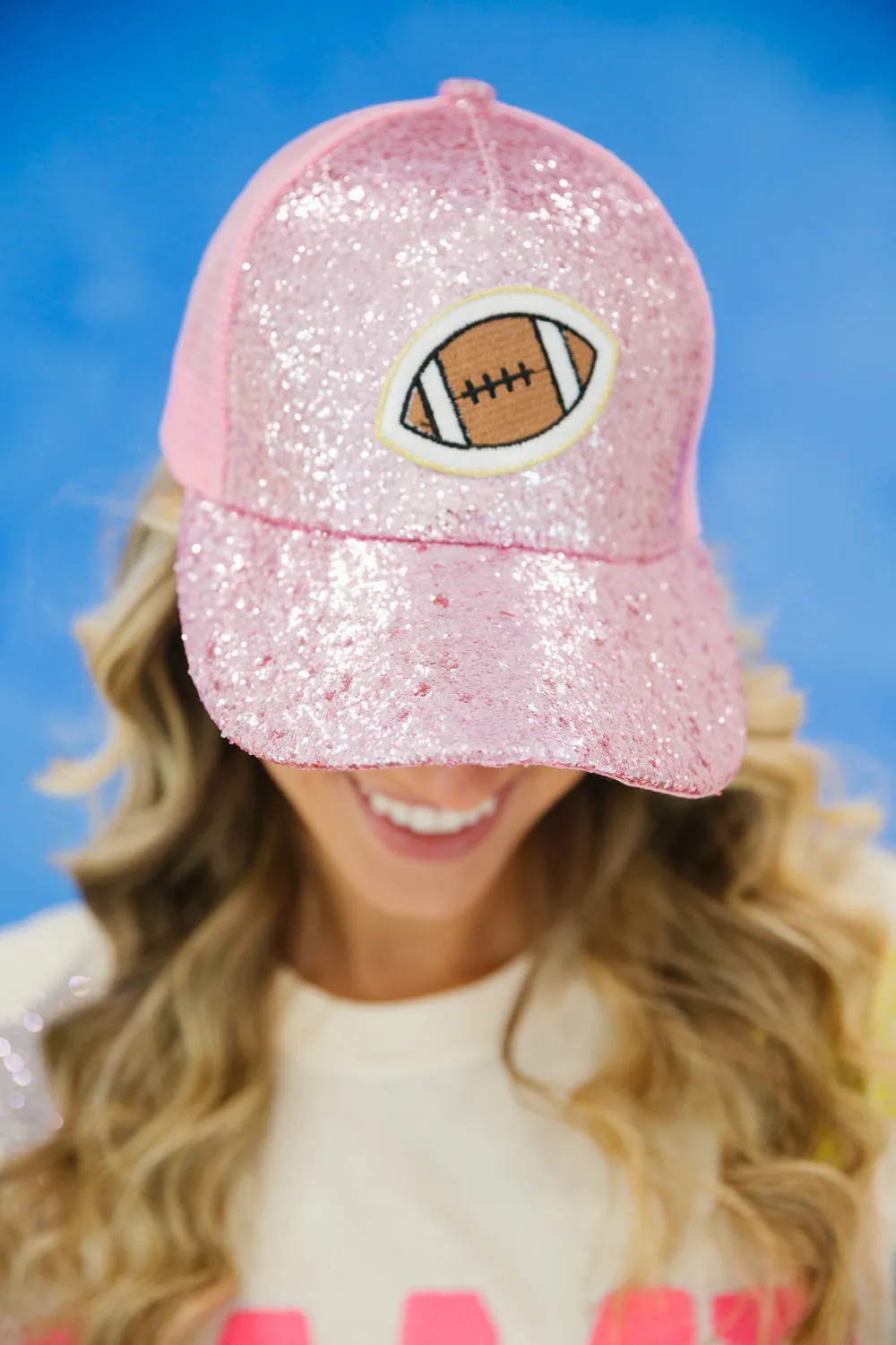 TOUCHDOWN PINK GLITTER HAT