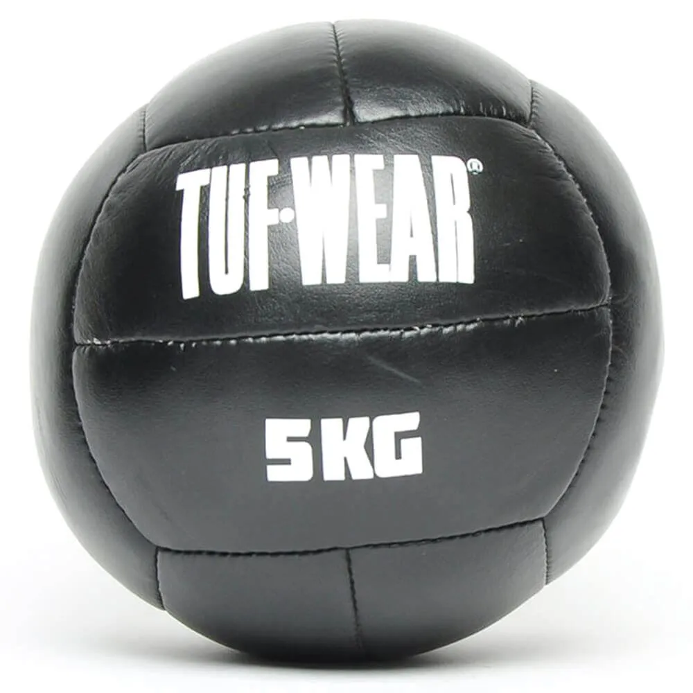 Tuf Wear Leather Medicine Ball Black 7Kg