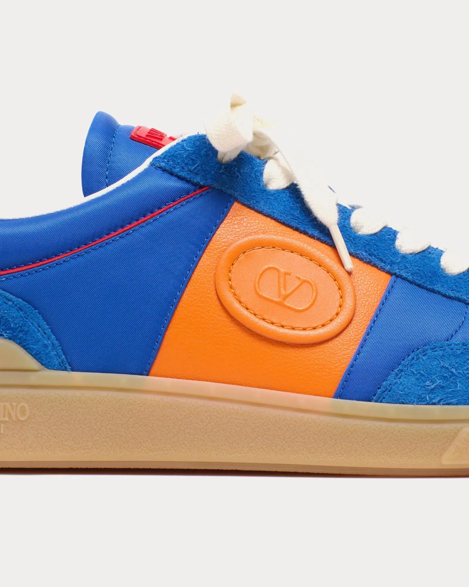 Upvillage Crust Leather & Nylon Acid Bluette Low Top Sneakers