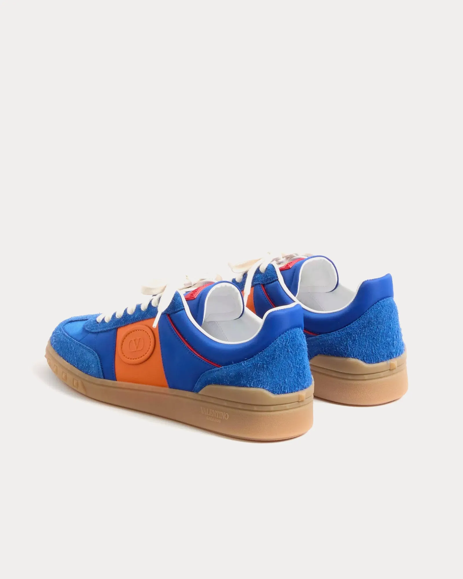 Upvillage Crust Leather & Nylon Acid Bluette Low Top Sneakers