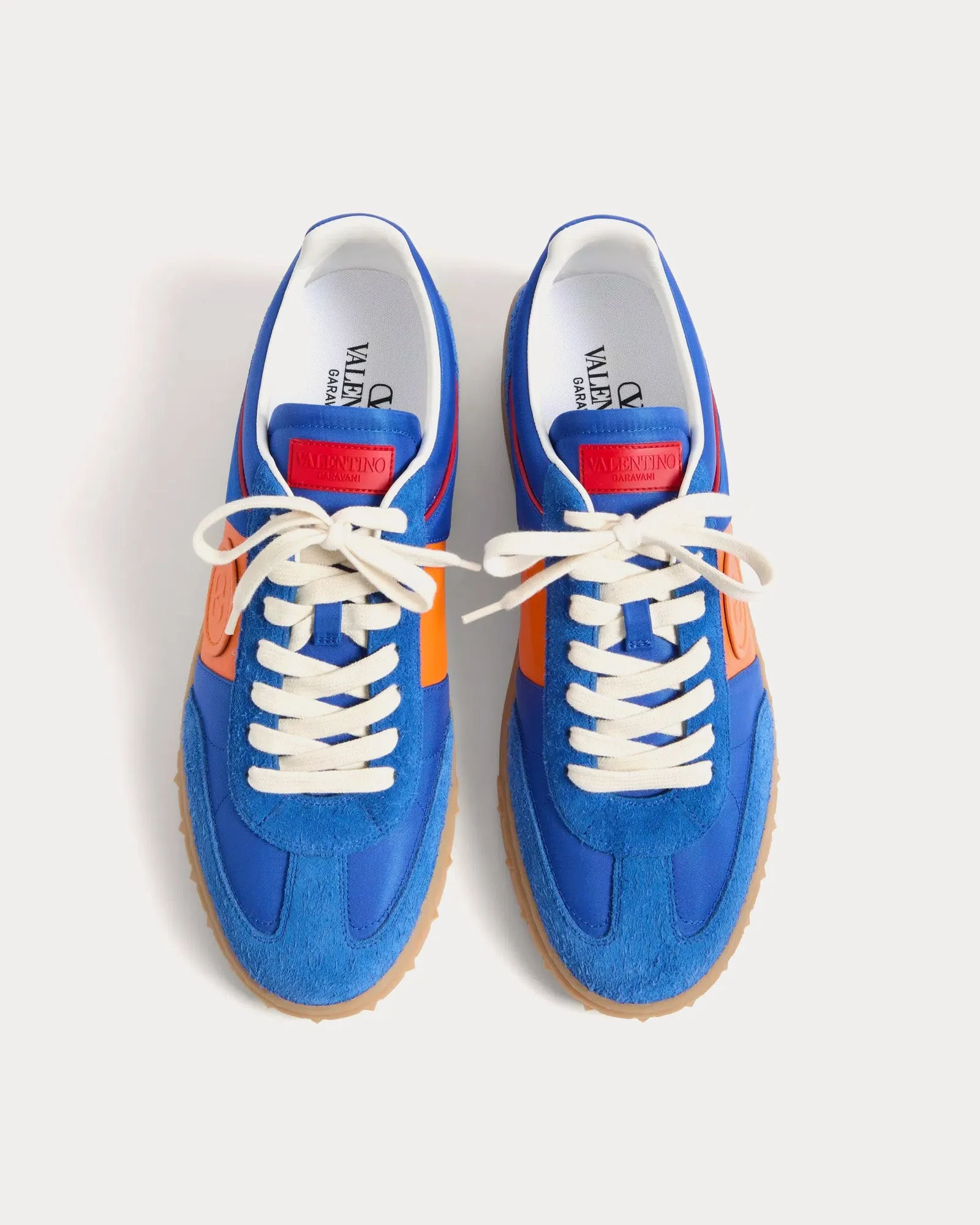 Upvillage Crust Leather & Nylon Acid Bluette Low Top Sneakers