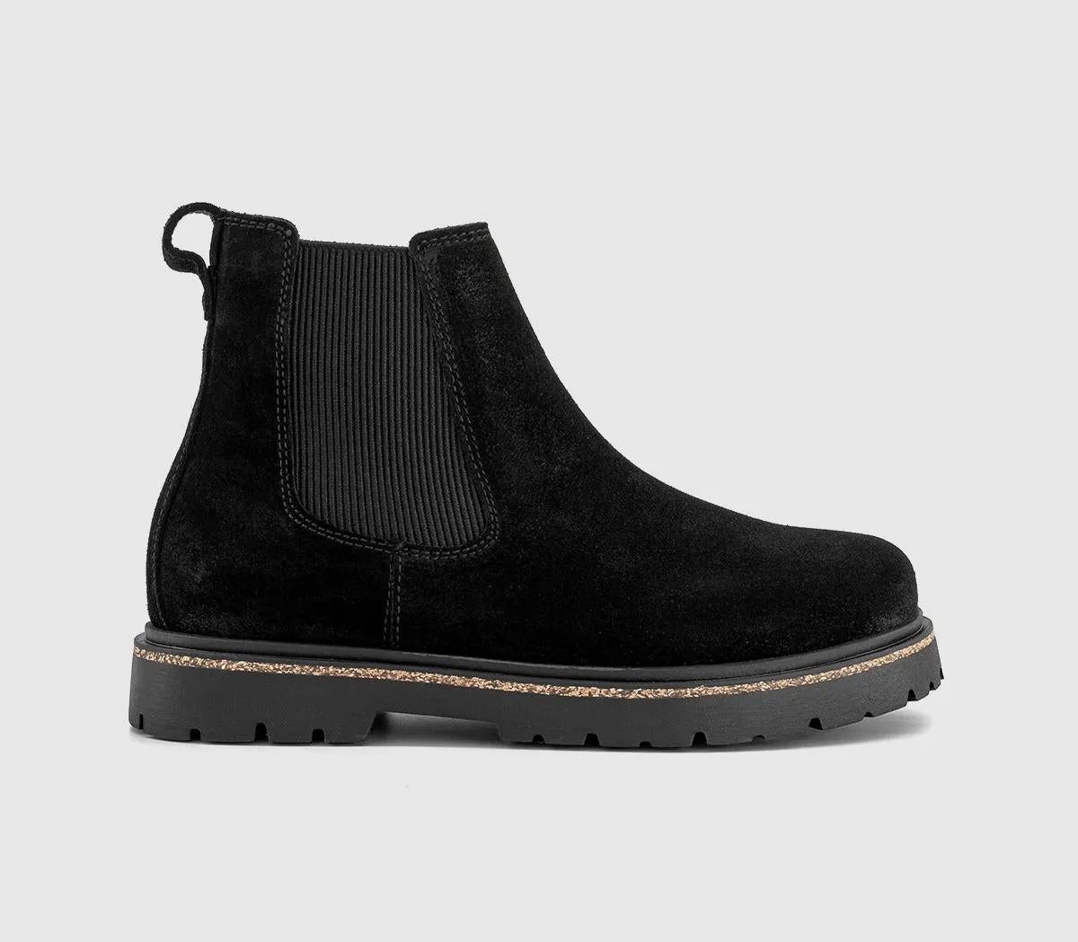 Womens Birkenstock Highwood Chelsea Boots Black Suede