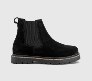 Womens Birkenstock Highwood Chelsea Boots Black Suede
