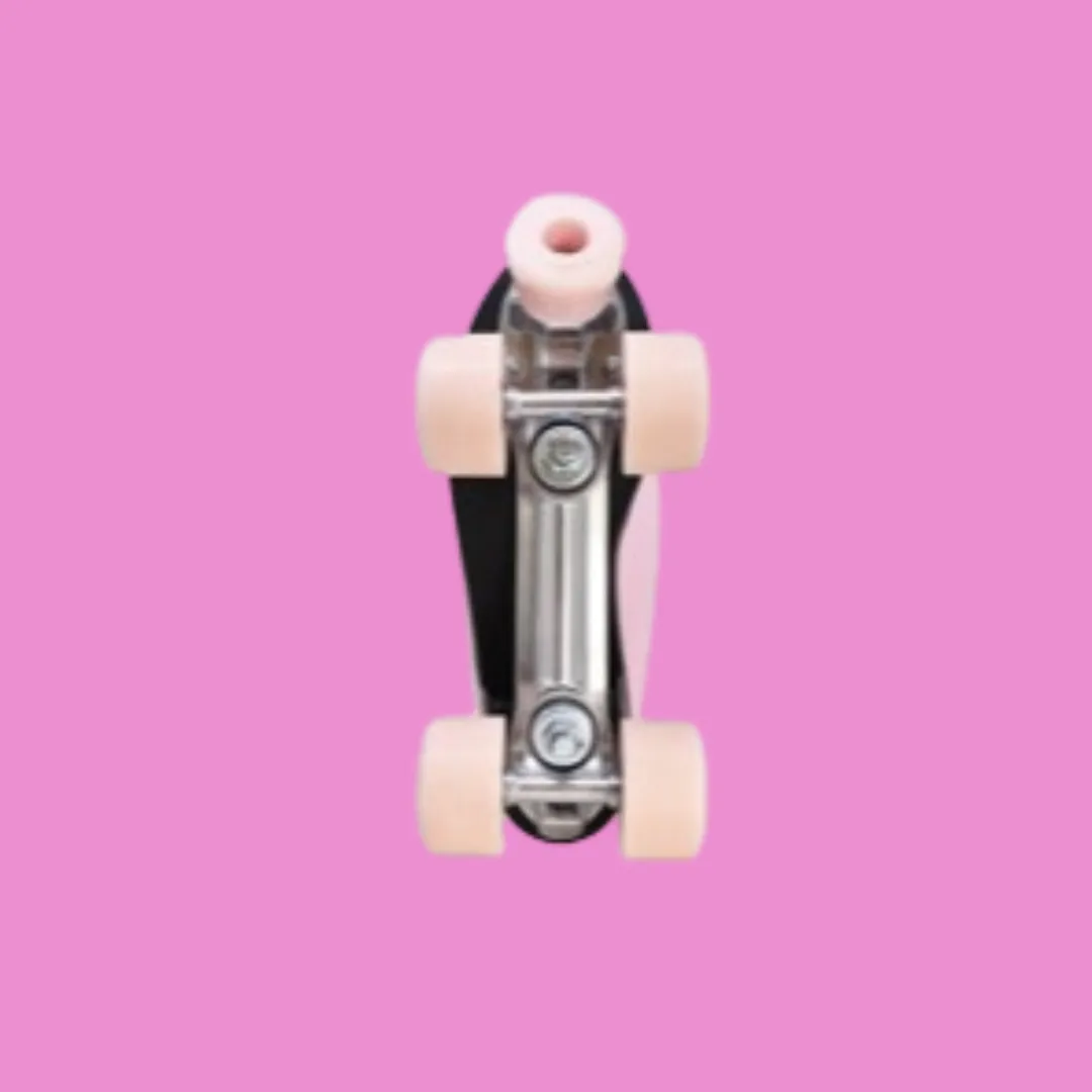 Women's pink patent roller skates