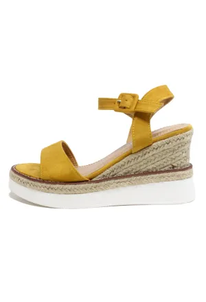 Yellow Double Sole Wedge Sandal